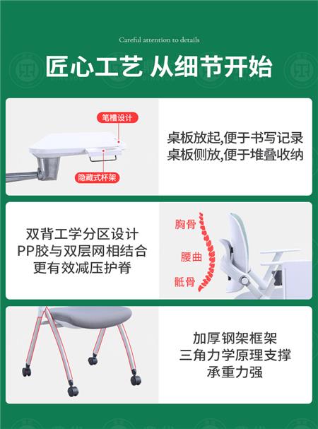 培训椅子,会议椅培训椅,多功能培训椅