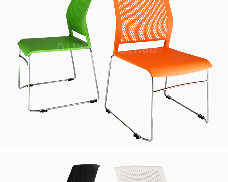 新款可叠落塑料会议椅图片